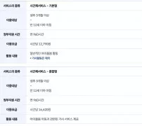 아이돌봄서비스 시간제 기본형 12,790원 종합형 16,620원 연 960시간 안내표
