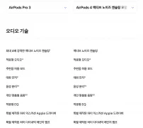 Apple 에어팟 모델 비교 페이지 AirPods Pro 2