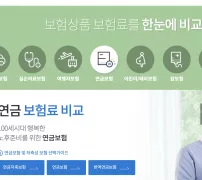 보험다모아 실손의료보험 보험료 비교와 5세대 비교 메뉴 화면
