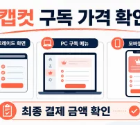 캡컷 프로 가격을 웹 PC 모바일에서 확인하는 위치