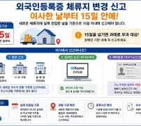 외국인 등록증 체류지 변경 신고